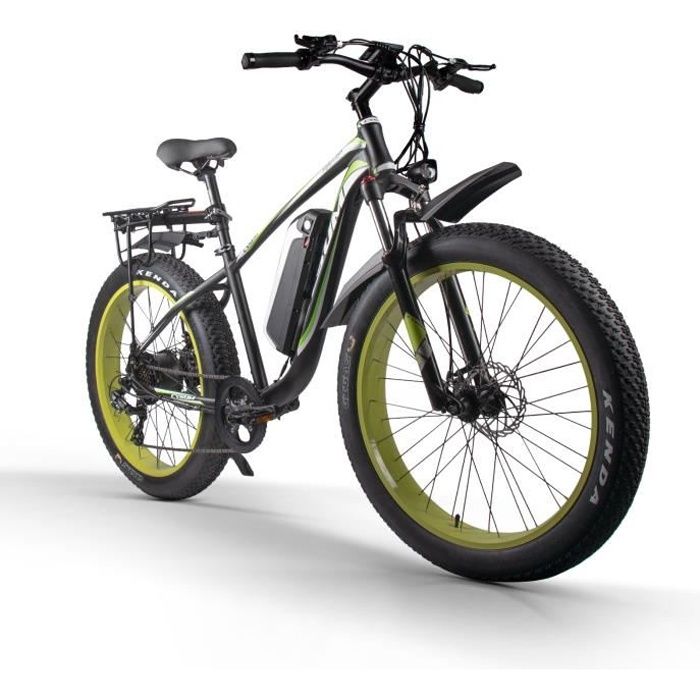 Vélo électrique 1000W Ebike, Batterie 48V, 26'' Fat Tire VTT,
