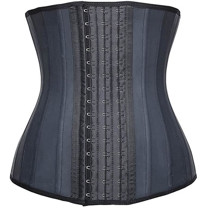 BUSTIER CORSET Femme Gaine Amincissante Ventre Plat Latex Corset
