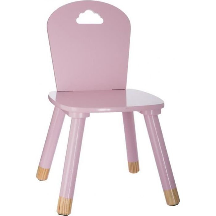 chaise enfant douceur - paris prix - rose - bois - panneaux de particules - intérieur - contemporain