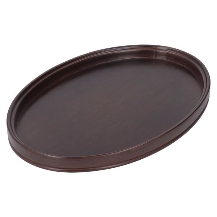 Plateau à Bijoux Rangement Clés Pièces Plateau Décoratif Ovale Noir HOMURY - Mélamine, 25x13x4 Cm - Pour Bijoux, Clés, Fruits, Cosmétiques - Multifonction