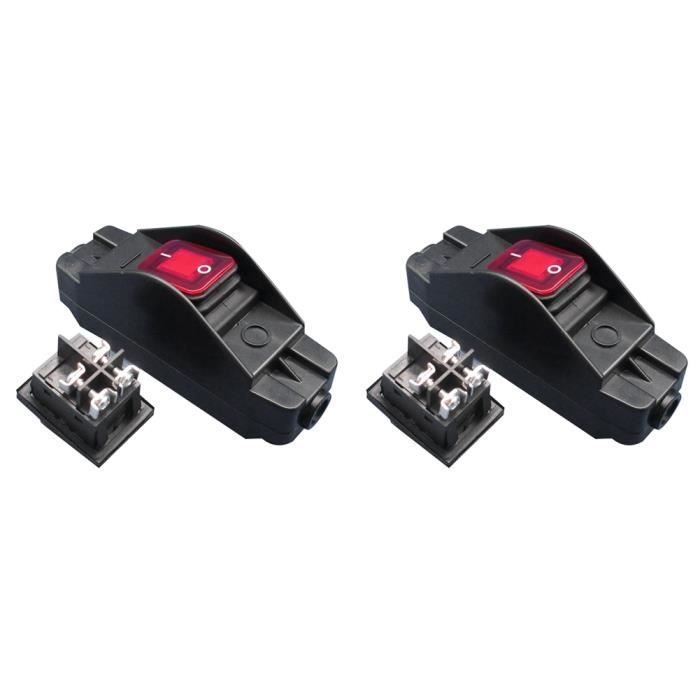 Lot 2 Interrupteurs Etanches Extérieurs IP65 En Ligne - Interrupteur à Câble Pour Éclairage