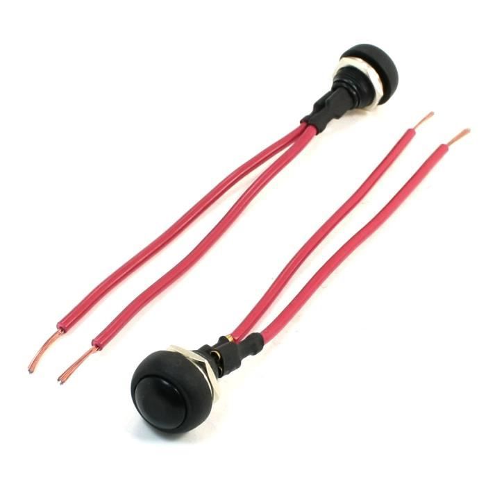 Interrupteur à Bouton Poussoir Momentané 12V/24V - Lot De 2, Avec Ruban Adhésif - Pour Contrôle Industriel, DIY