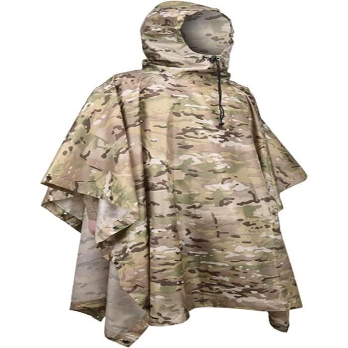 Manteau de pluie l?�ger pour homme - Poncho de pluie avec manches pour homme - Coupe-vent avec 