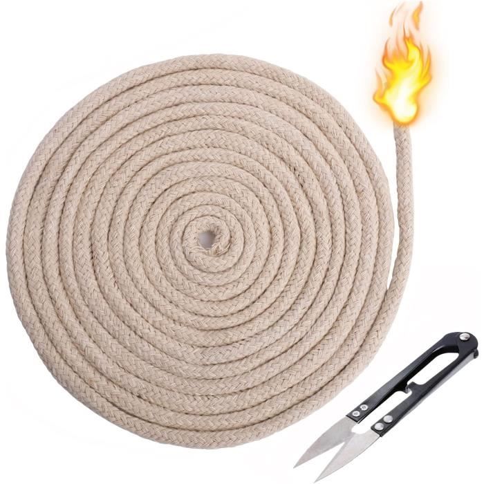Mèche De Lampe à Pétrole 450cm En Coton 100% - Largeur 2cm Avec Ligne Rouge - DECARETA