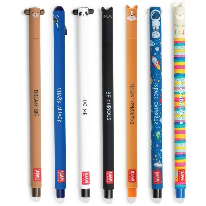 Lot De 4 Stylos Gel Pusheen - Motifs Macarons Adorables - Pochette Transparente - Papeterie Mignonne Pour École, Bureau, Journal - 9