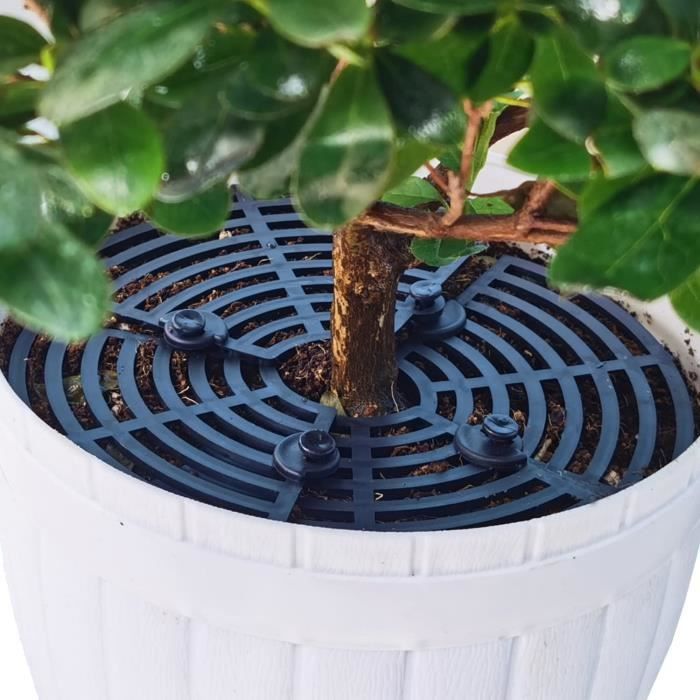 Lot De 2 Grilles De Protection Pour Pot De Fleurs, En Plastique Lot De 2 Grilles De Protection Pour Pot De Fleurs, En Plastique