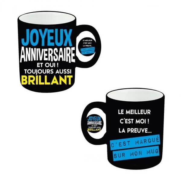 Mug Joyeux Anniversaire Homme X1 Ref Mugah00 Cdiscount Maison