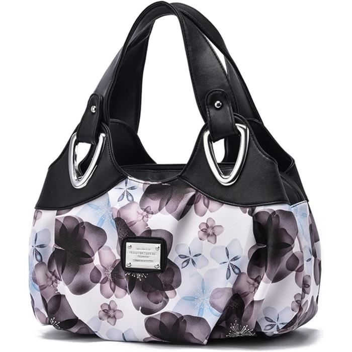 NICOLE & DORIS Sac à Bandoulière Petit Sac A Main Femme Avec Rabat Sac Porté Epaule PU Cuir Sac