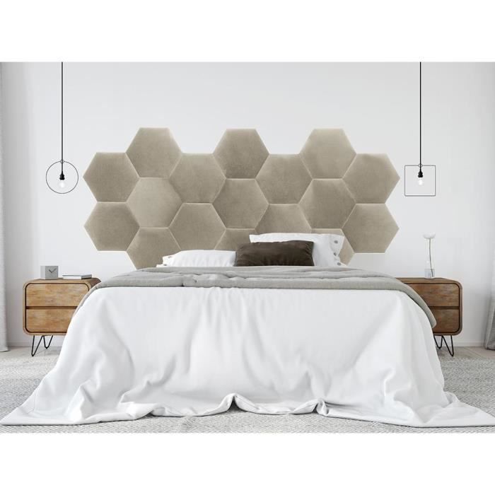 MDF avec imprimé réaliste HOMN LIVING Tête de lit Niza 100 cm Profondeur Hauteur 0,5 cm Imitation Bois 60 cm Largeur 100 cm