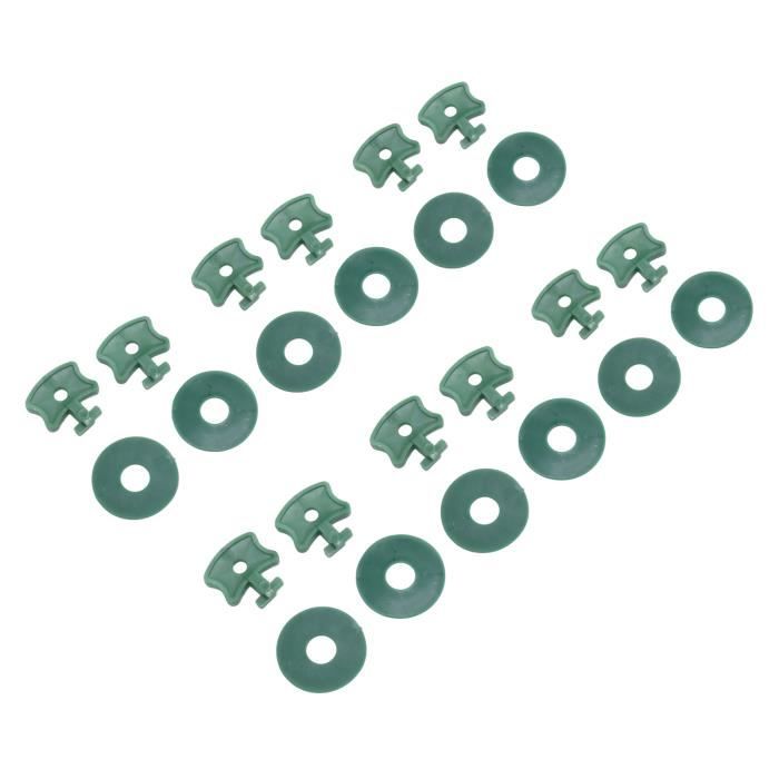 Lot De 20 Clips De Fixation Pour Serre - Noir, 32 Mm, ABS+PC, Résistants Aux UV Et Températures Extrêmes - 9