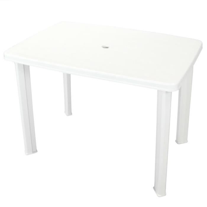Top Table dextérieur JILI - Table de jardin Blanc 101 x 68 x 72 cm Plastique626 Kg