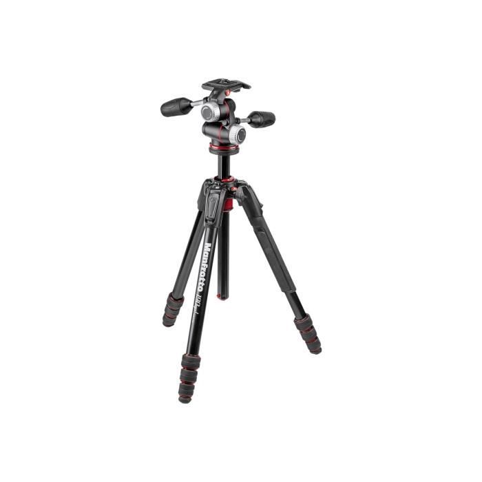 Manfrotto MT293A4 S/érie 293 Tr/épied en Aluminium 4 sections Noir