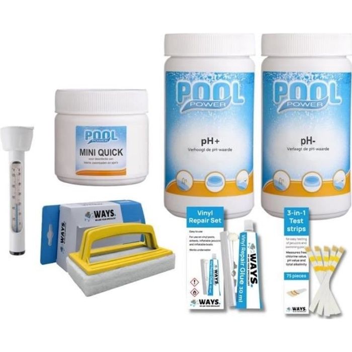 WAYS - Produit Entretien Pour Materiel Jacuzzi - Kit d'entretien Small - De 0 à 2500 litres