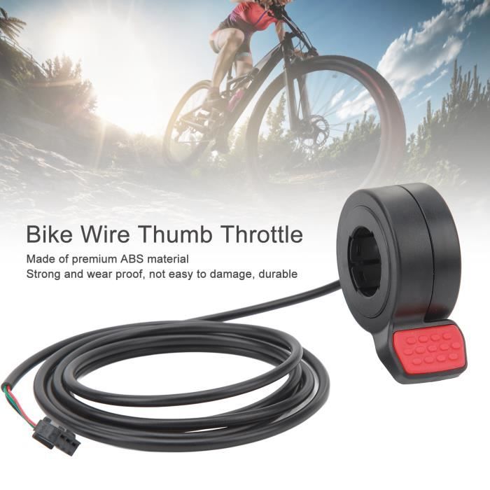 Accélérateur de pouce de vélo électrique, accélérateur d'accélérateur de pouce à prise SM pour scooter de vélo électrique 12v à 72v Accélérateur de pouce de vélo électrique, accélérateur d'accélérateur de pouce à prise SM pour scooter de vélo électrique 12v à 72v