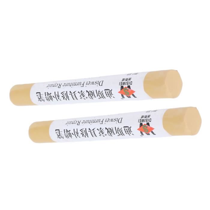 Lot De 5 Bâtons De Réparation Meubles - Cire Crayons Marqueurs - Tissu Blanc Inclus (Neuf)