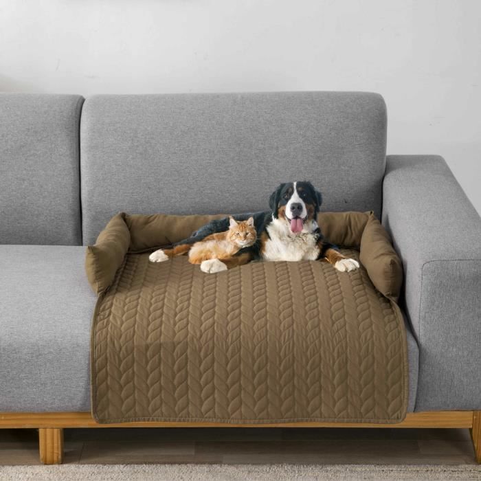 PANIER CHIEN,Khaki-M 75x75x15 cm--Housse de canapé imperméable pour chien,  tapis de couchage pour grand lit pour chien, protection d - Cdiscount