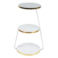 Yaheetech Table D'Appoint Style C Vintage - Bout De Canapé Ou Table De Chevet 21x30,5x53 Cm - Bois Et Métal Élégant