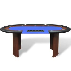 TABLE MULTI-JEUX Table de poker pour 10 joueurs avec espace de crou TABLE MULTI-JEUX Table de poker pour 10 joueurs avec espace de crou