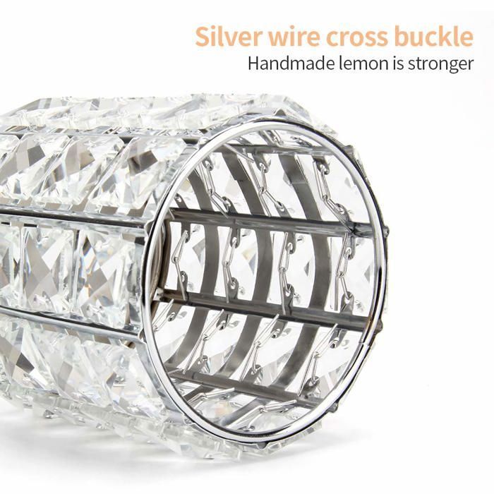 Porte-cuillère Argenté Avec Cristal écrasé - Support Pour Pinceaux Et Stylos, Déco Salle De Bain