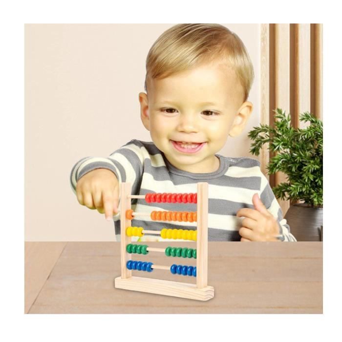 Sharprepublic Boulier En Bois Color Comptage De Perles Calcul Chinois Boulier Enfants Enfants