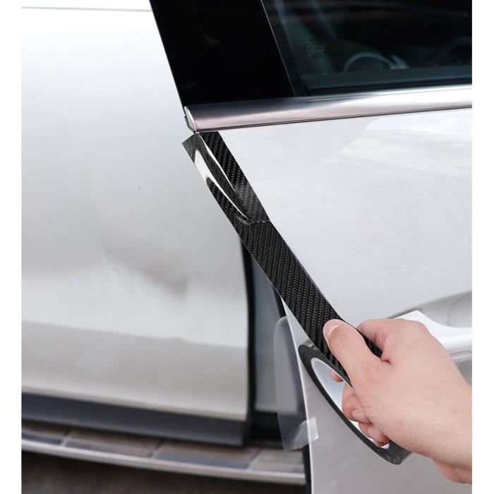 Fibre de carbone Nano colle voiture autocollant protecteur Film porte bord  protection voiture coffre seuil de porte auto LX6983 - Cdiscount Auto
