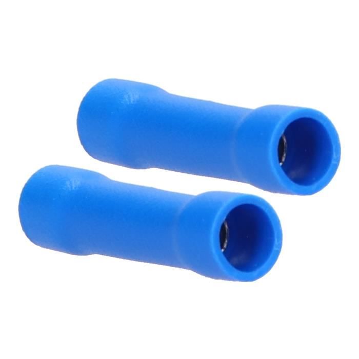 Sourcing Map 100 Pcs Non Isolé Bouton Connecteurs 10AWG Fil Connecteur Pour Électrique Fil Sertissage Ferrule Bornes