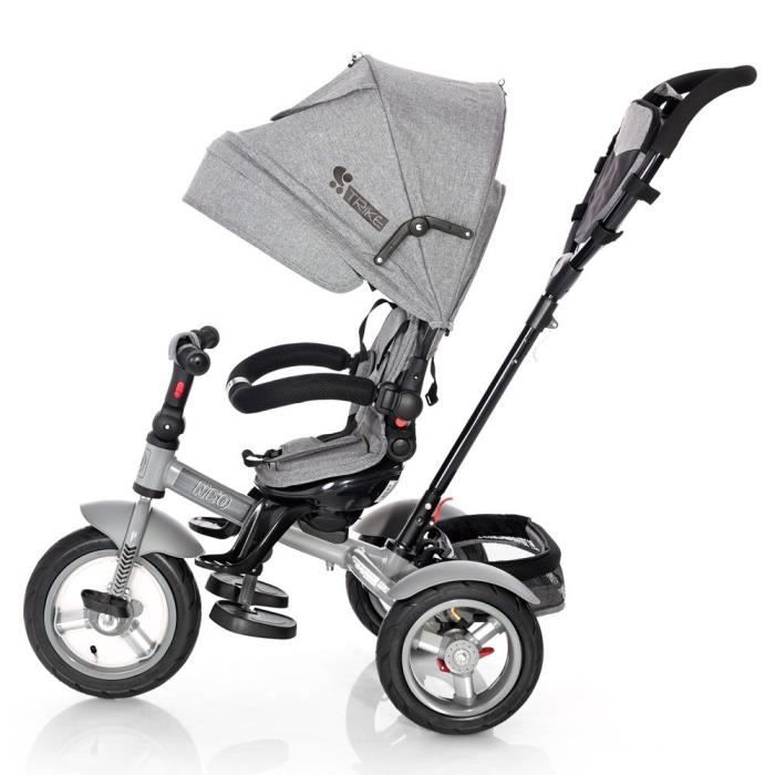 Tricycle évolutif bébé/enfant Lorelli NEO Roues gonflables Gris