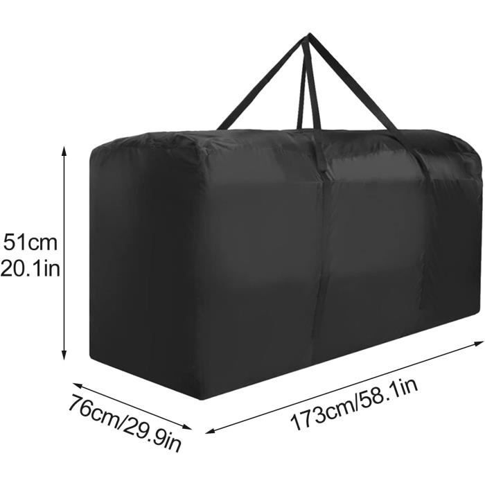 Grand sac de rangement pour sapin de Noël 116 x 47 x 51 cm, avec