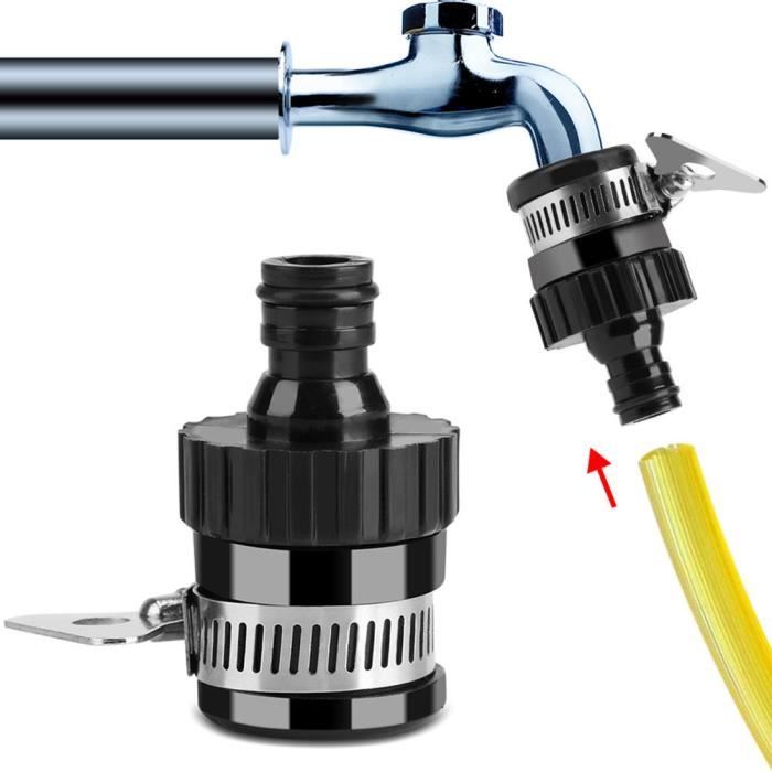 Connecteur de tuyau d'arrosage 6 pièces, connecteur de robinet de jardin en  laiton massif, connecteur de robinet 2 en 1, raccords de tuyau d'arrosage à  connexion rapide, adaptateur de robinet Scrol