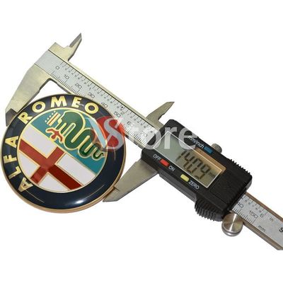 EMBLEME CAPOT / Coffre Alfa Romeo 74mm Métal Sigle Emblem Badge Logo Noir Chromé EUR 4,99 - Foto 10