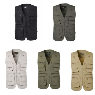 Gilet De Pêche Vintage L.L.Bean Homme, Beige, Maille, Taille 2XL