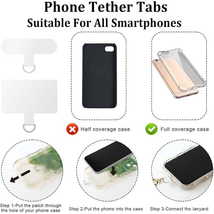Dragonne Téléphone Portable Perles Pierre Rose - Lanière Bijou Avec 2 Onglets D'Attache Pour Femmes