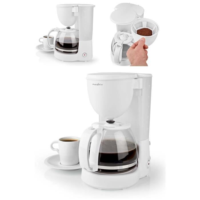 Cafetière Filtre Aigostar 1,5L - Programmable 24h - 14 Tasses - LCD & AutoClean - Noir