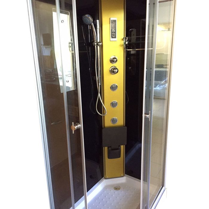 CABINE DE DOUCHE HYDROMASSANTE spa BAIN HYDROMASSAGE ouverture à gauche ...