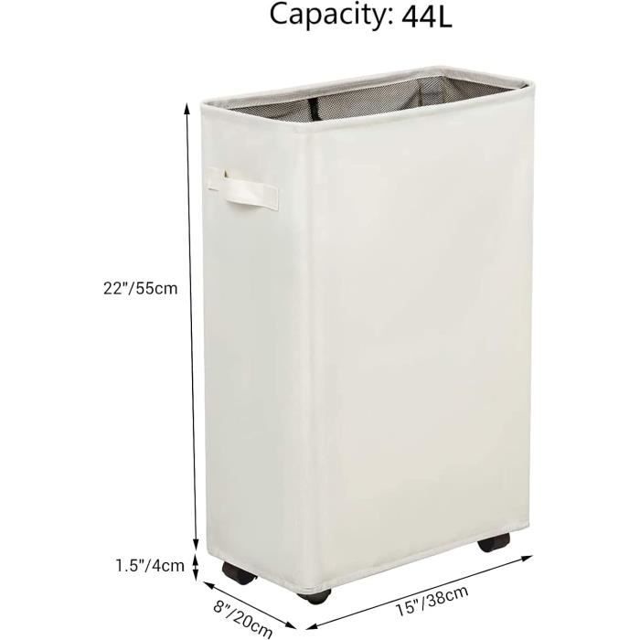 Panier à Linge Etroit Pliable 45L Avec Couvercle – Corbeille