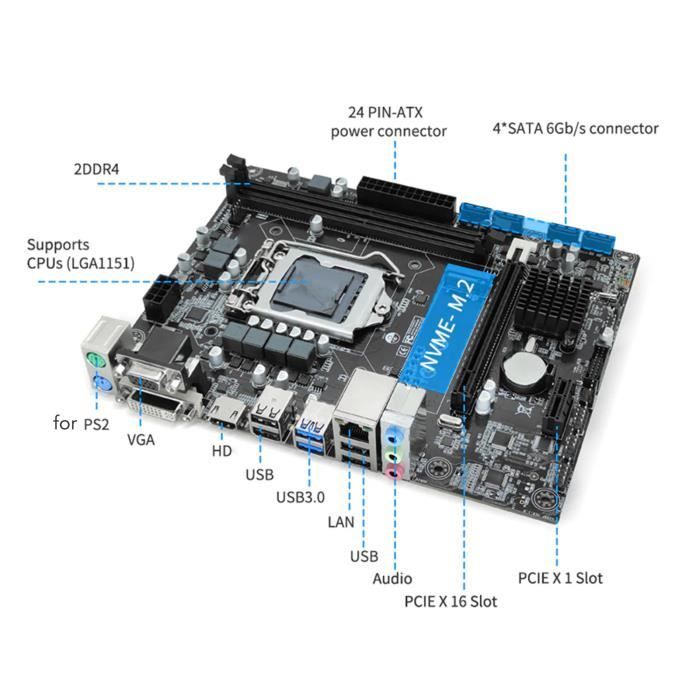 Asus Lga 1151 Motherboard IMBA-H310 ATX Motherboard Supports