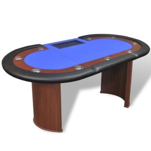 TABLE MULTI-JEUX Table de poker pour 10 joueurs avec espace de crou TABLE MULTI-JEUX Table de poker pour 10 joueurs avec espace de crou