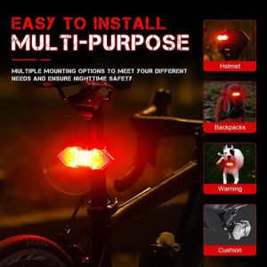 🚴 Kit Clignotants Vélo LED Avant/arrière – Télécommande Sans Fil, étanche IPX5 – Neuf