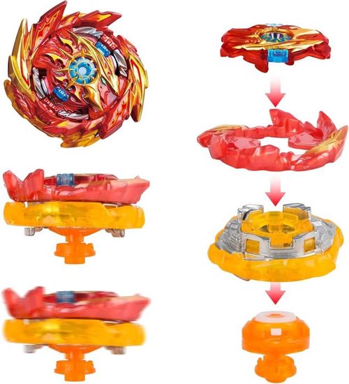 Set 2 Toupies Beyblade Métal Avec Lanceurs - Jeu De Combat Tournoyant Pour Enfants 6+ | Cadeau Anniversaire Noël