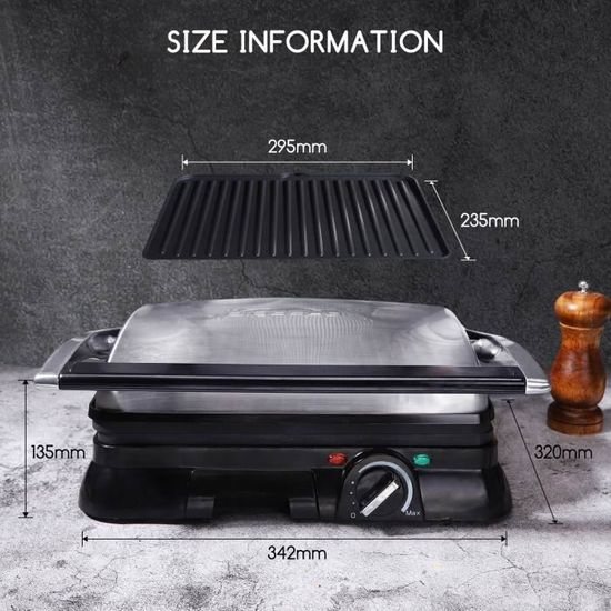 Aigostar Samson Grill Plancha Presse A Paninis Et Sandwichs Tres Larges Plaques Antiadhesives 2000w Design Exclusif Achat Vente Grill Electrique Cdiscount