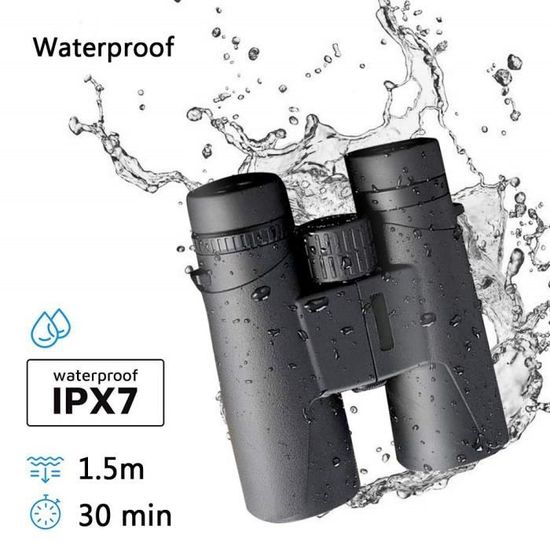 Jumelles Adultes,Jumelles Compactes 12x42 HD pour lobservation des Oiseaux Randonn/ée P/édestre Concerts Itin/érants Sports,Objectif BAK4 Prism FMC avec bandouli/ère