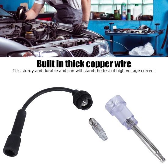 Iwobi Testeur De Bougie D'Allumage Universel - Stylo Détecteur Étincelles Moteur - 11,5 Cm - Pour Voiture, Moto, Tondeuse