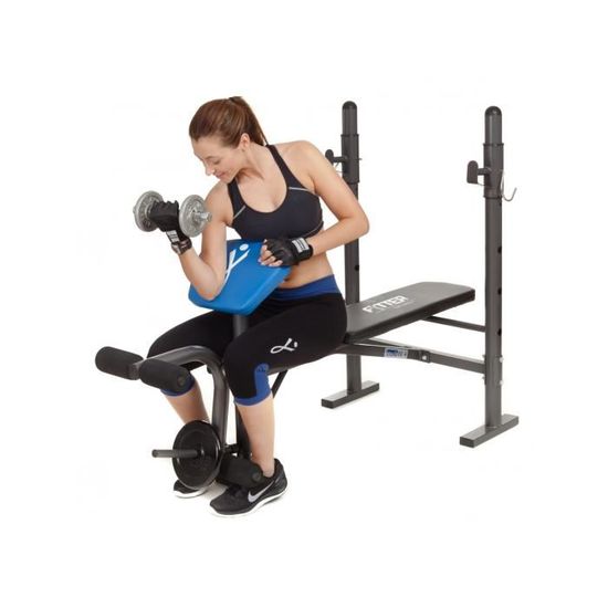 4-Niveaux réglable Banc de musculation-Noir Entraînement Gym Home Bench Training