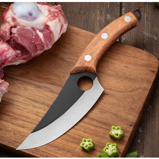 Couteau Boucher Professionnel Couteau de Cuisine Japonais Couteau, 8 Inch  Couteau à Viande , Hache de Boucher en Acier Inox Dur A108 - Cdiscount  Maison