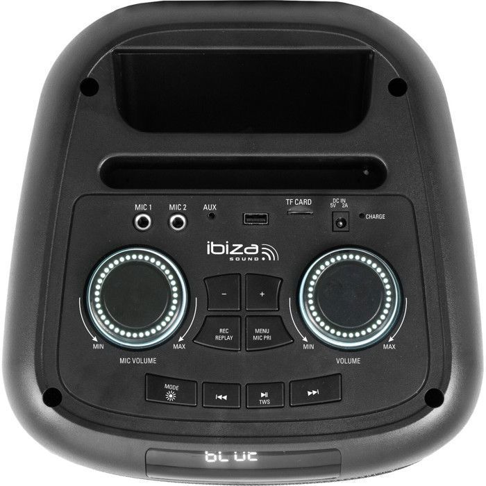 Ibiza Sound – Pack Karaoké Bluetooth 120W Avec 2 Micros Et Jeu De Lumière Pour Ambiancer Vos Soirées !