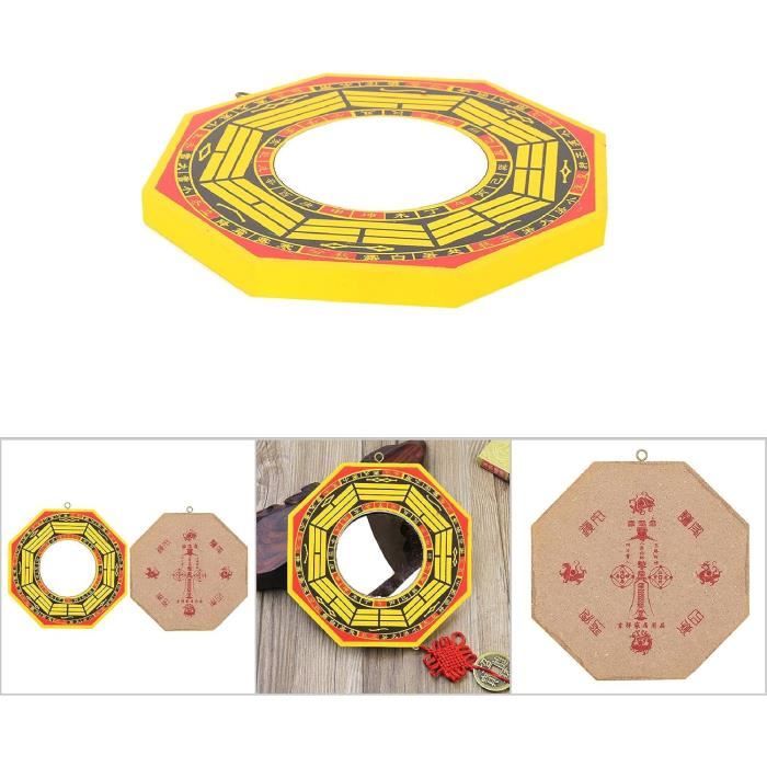 Hililand miroir chinois Feng Shui Miroir Bagua convexe / concave chinois traditionnel de Feng Hililand miroir chinois Feng Shui Miroir Bagua convexe / concave chinois traditionnel de Feng