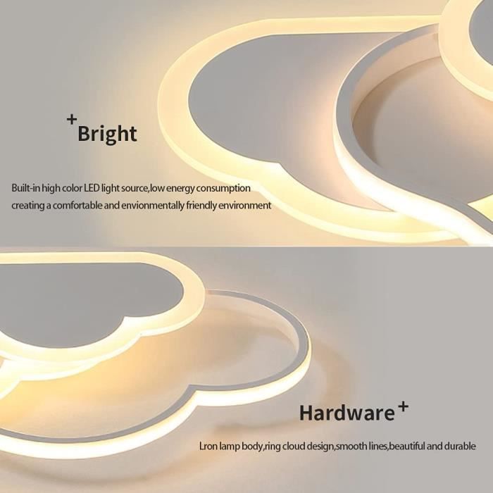 Plafonnier Nuage,32w Lampe de Plafond LED Créatif avec Dimmable