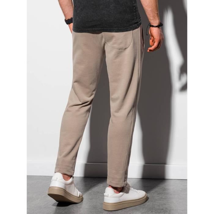 Pantalon de surv tement Ombre pour Homme Beige Coupe carotte