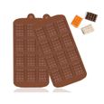 2 PCS Moule Silicone Chocolat, Moule Mini Tablette Chocolat 12 Cavités   Maison, Pralines, Bonbon, Gaufres, Décoration de Gateau-0