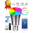 TD® Ampoule Haut parleur bluetooth connectée intelligente coloré LED contrôle éclairage maison changement couleur lampe ambiance-0